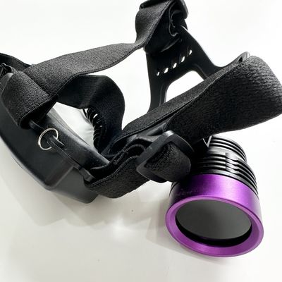 Lâmpada preta UV tipo capacete DG-3101S com ajuste de 90 graus para cima e para baixo, com LED de 30 de vida útil média, área irradiada de 50mm