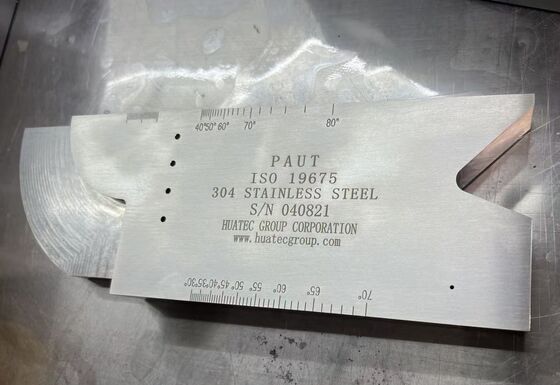 Ultrasonic Phased Array Calibration Block DAC Curve Testing for Pipes