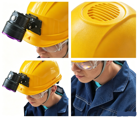 DG-90H Portable Helmet UV Flashlight Adjustable Angle Dual Use Handheld & Head Mounted Industrial UV Testing Light
