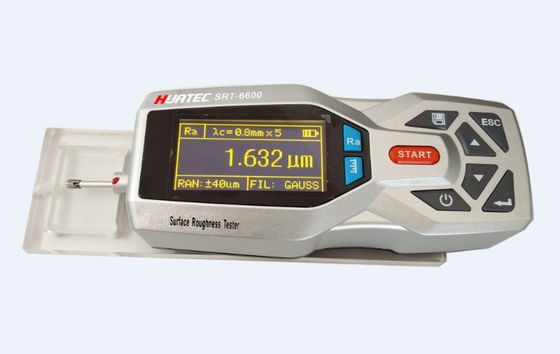 SRT-6600 Tester de rugosidade de superfície portátil 160μm Faixa 14 Parâmetros de rugosidade Display OLED Instrumentos de medição de rugosidade de concha de metal