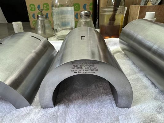Bloco de calibração ultra-sônica para inspeção NDT do tipo de tubo ASME BPVC-V-2015