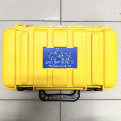 IIW V1 Bloco de calibração em aço carbono Acessórios de aço inoxidável para detector de falhas ultrasônicas