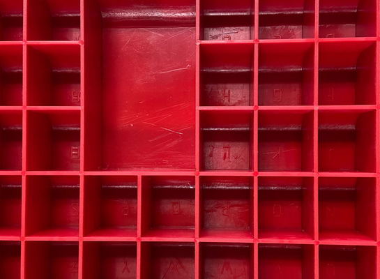 Caixa de número de chumbo vermelho Marcador de chumbo Caixa de acessórios para detector de falhas de raios-X