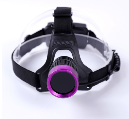 Tipo de capacete Farol UV ajustável preto Fluorescente Particula Magnética e Inspeção de Penetração