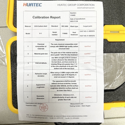IIW V-1 CS SS AL Material UT Blocos de calibração NDT Instrumento