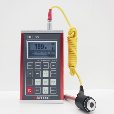 Teste de dureza de Leeb portátil com alta precisão RHL50 LCD Display com precisão ± 6HLD e raio Rmin 50mm Min.
