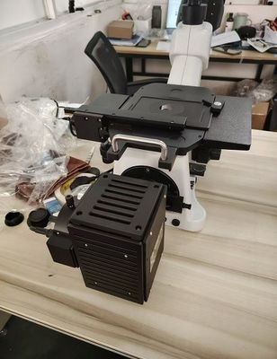 HM-41X Microscópio Metallográfico Invertido com Objetivo Semi-Acromático para Análise de Materiais
