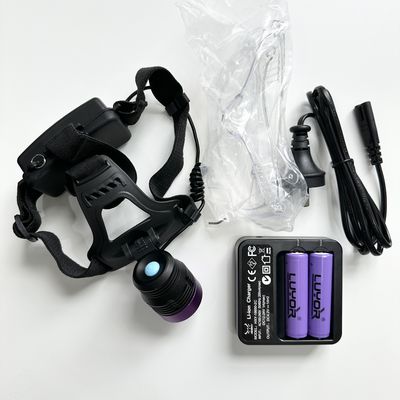 Lâmpada UV de partículas magnéticas fluorescentes DG-3101S com comprimento de onda máximo de 365-370nm e 2pcs de bateria de lítio 18650