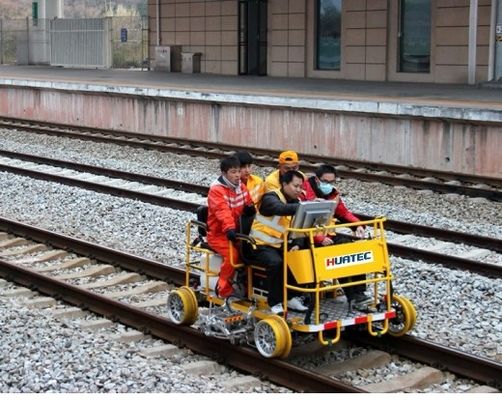 Detector de Falhas UT de Trilha Ferroviária Portátil FD-GT60 Veículo Elétrico de Teste de Trilhos para Inspeção de Trilhos Comuns de Alta Velocidade e Metrô