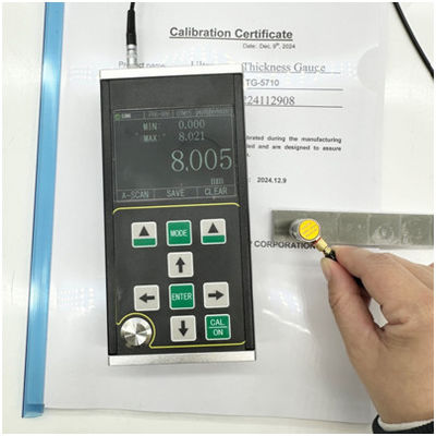 TG-5710 Instrumento de ensaio de espessura de vidro portátil A-Scan B-Scan Ultra-sônico Medidor de espessura de 100.000 armazenamento de dados