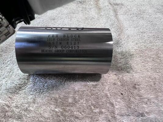 Conjunto de 10 Blocos de Calibração com Furo de Fundo Chato para Amplitude de Distância e Área