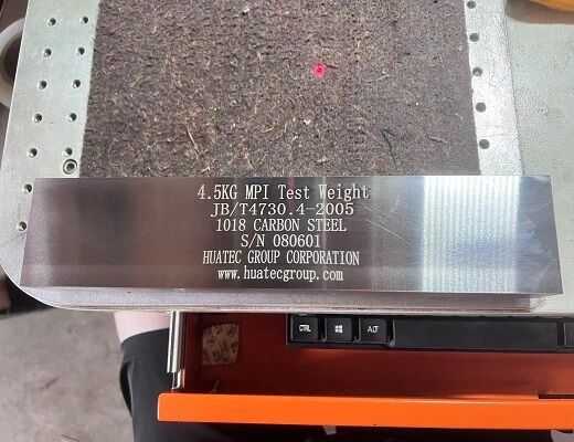 4.5KG MPI Peso de ensaio 45N Inspeção de partículas magnéticas Bloco de ensaio de força de elevação 1018 Aço carbono Para calibração de jugo magnético AC