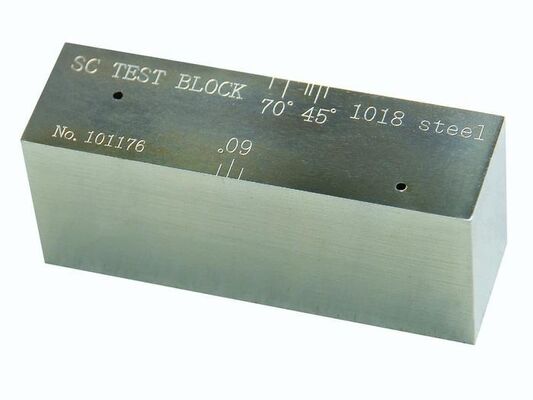 SC ASTM E164 Bloco de Calibração de Sensibilidade Onda de cisalhamento Bloco de Teste de Calibração de Sonda Ultrassônica Com Dois Buracos Laterais Perfurados de 0,062 "